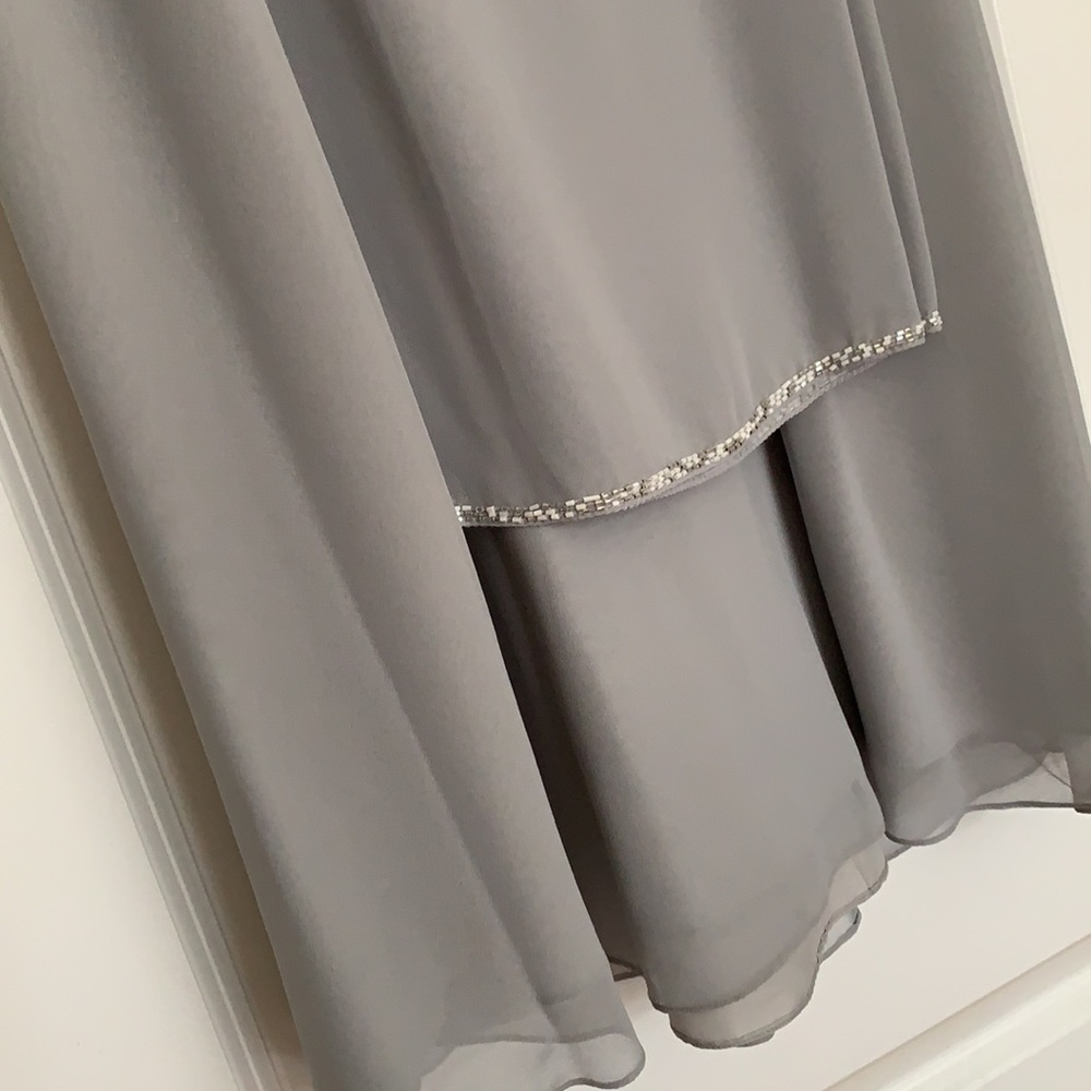JKARA beaded evening dress and scarf - Picture 7 of 11